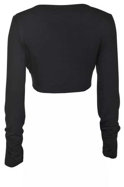 Angelia Cropped Maternity Cardigan SVK-347 Black