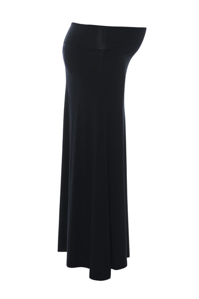 Alina Maxi A-line Maternity Skirt SVK-388 black