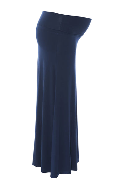 Alina Maxi A-line Maternity Skirt SVK-388 navy