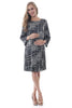 Alva Maternity Shift Dress SVW-772 grey print
