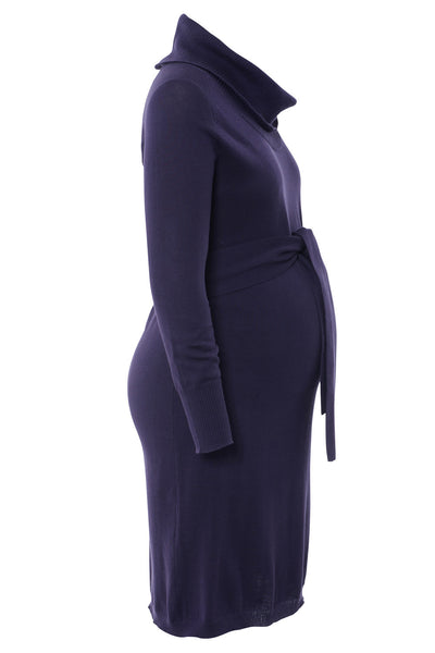 Fabiana Sweater Materntiy Dress SVS-518 grape